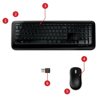 Bàn phím + Chuột Microsoft Wireless Desktop 850