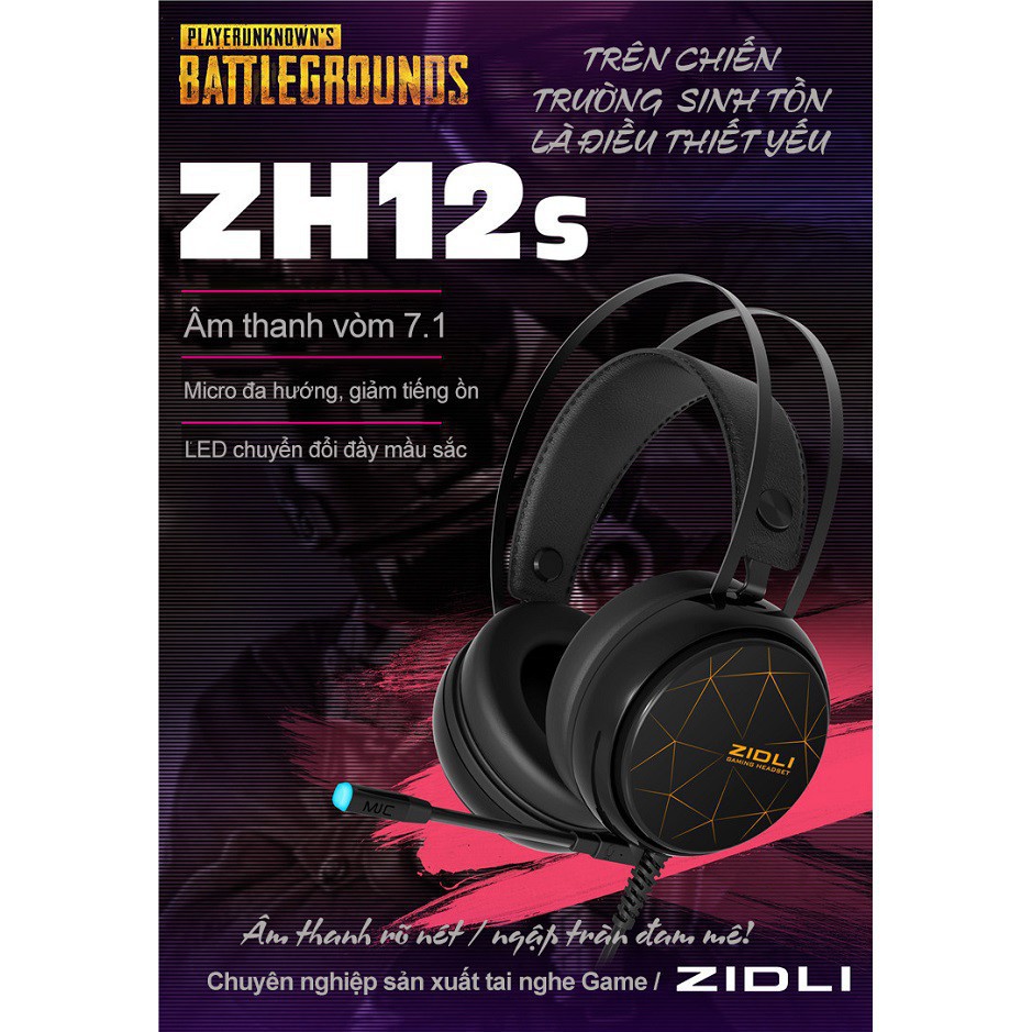 Tai nghe Zidli ZH12S chuyên dùng cho game thủ PUBG
