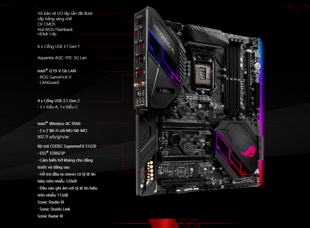 Bo mạch chủ Mainboard Asus ROG Maximus XI Extreme