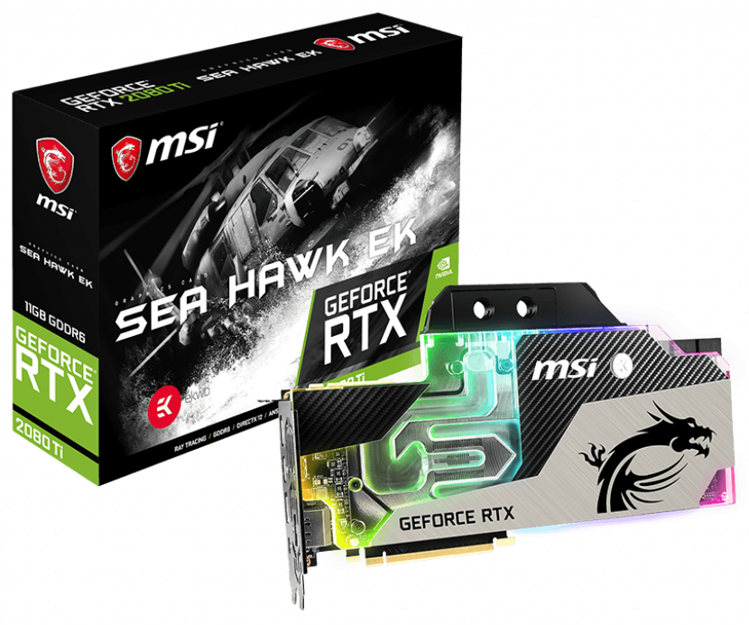 Card màn hình VGA MSI GeForce RTX 2080Ti 11GB GDDR6 Sea Hawk EK X