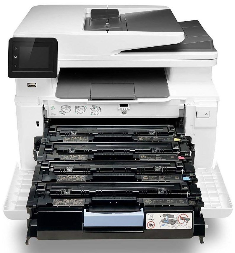 Máy in HP Color LaserJet Pro MFP M281fdw (T6B82A) khay chứa giấy rộng tiện cho việc in ấn không lo hết giấy