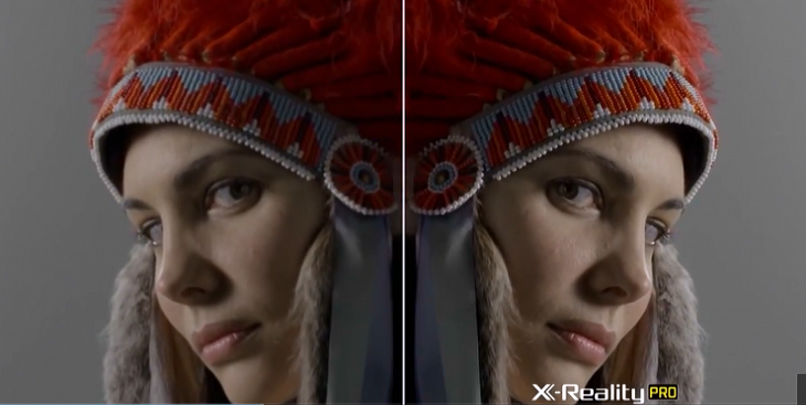 X-Reality Pro giúp hình ảnh được năng cấp lên chất lượng uhd 4k
