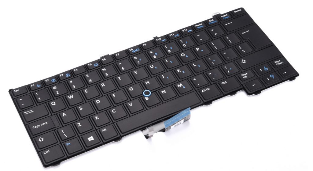 Bàn phím Laptop Dell E7440 có hệ thống đèn led backlit nằm dưới khung có thể phát sáng khi sử dụng.