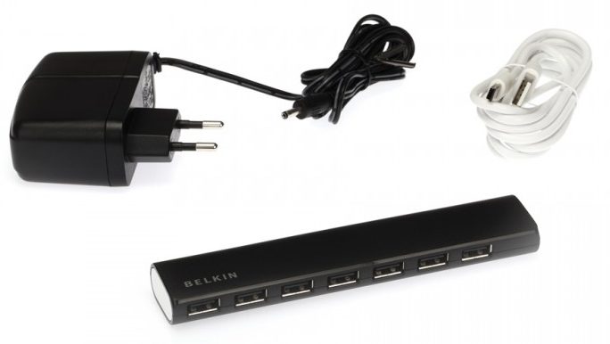 Bộ chia cỏng USB BELKIN 7-PORT USB 2.0 HUB F4U041SA phù hơp kết nối với mọi thiết bị