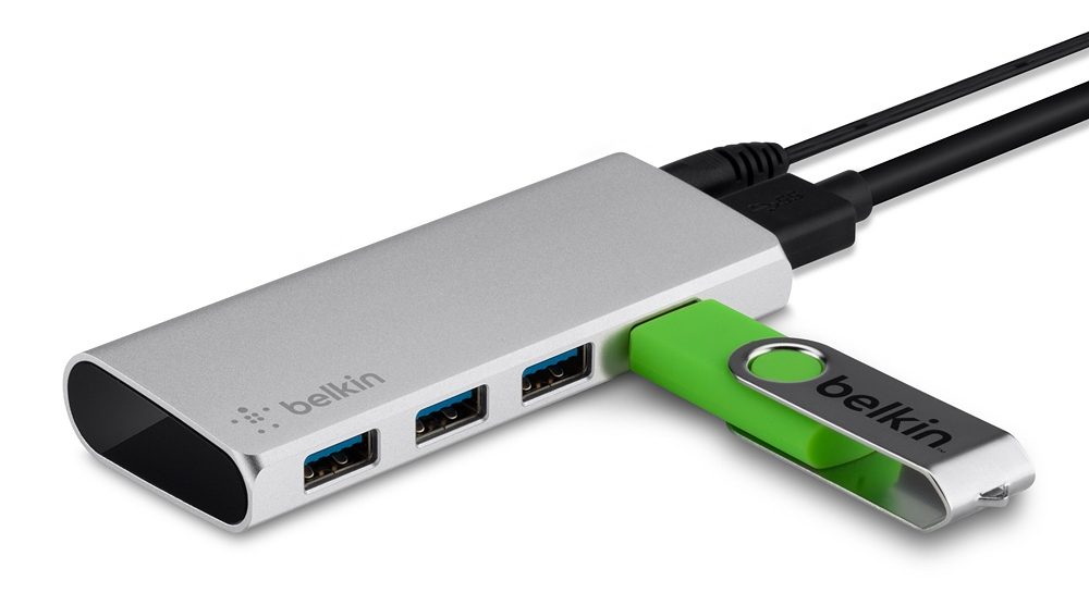 Bộ Chia Cổng USB 3.0 Belkin F4U073qe Mở Rộng 4 Cổng Chuẩn Truyền SuperSpeed 5Gbps
