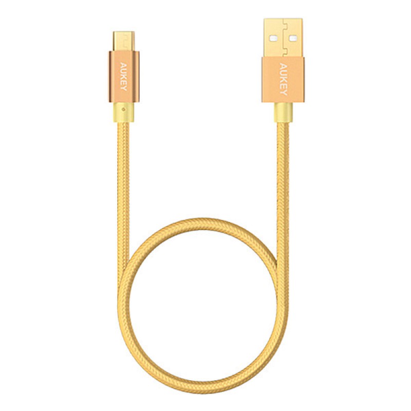 Cáp Sạc Micro USB Aukey CB-HD1 Siêu Bền Mạ Vàng 1m (Gold)