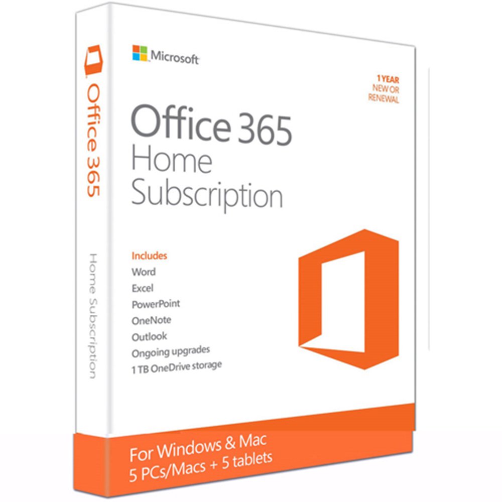 Phần mềm Office 365 Home 32-64 AllLngSub PKLic 1YR Online APAC EM C2R NR(6GQ-00083)