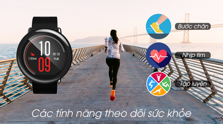 Đồng hồ thông minh Xiaomi Amazfit Pace giúp bạn theo dõi dễ dàng khi chơi thể thao, tập thể dục
