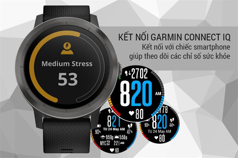 Đồng Hồ Thông Minh Garmin Vivoactive 3 Black & Stainless_010-01769-A0-1