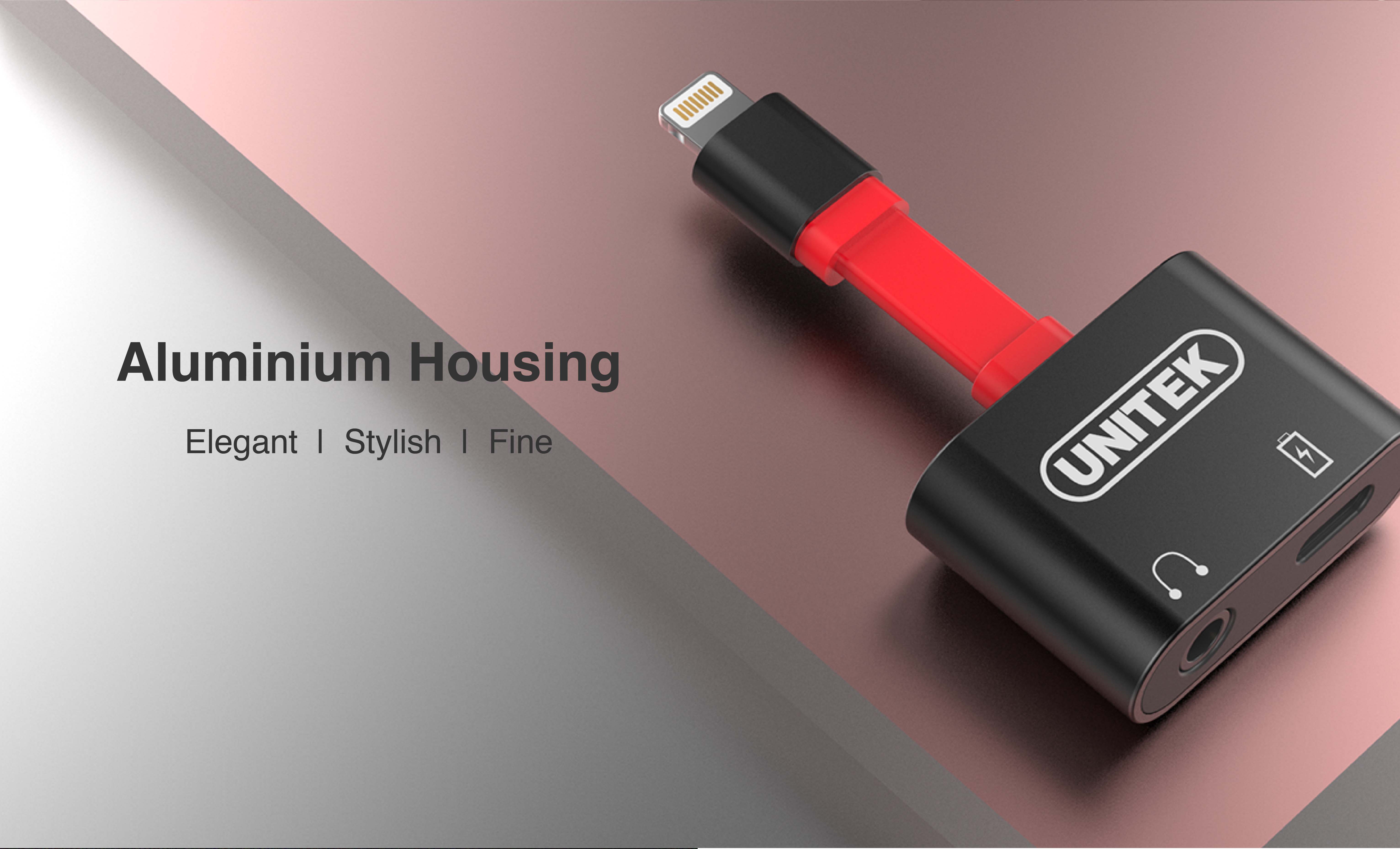 Cáp chuyển đổi Lightning -> 3.5mm + Sạc Unitek M1103A-1