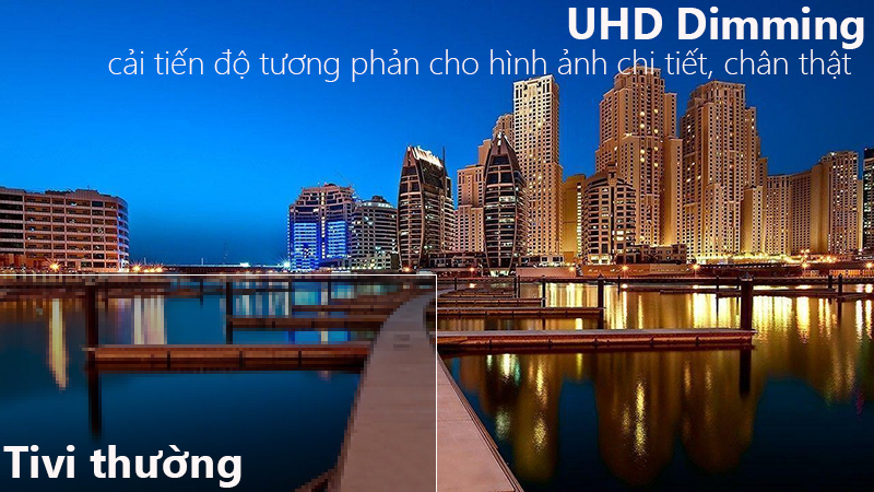 UHD Dimming giúp hình ảnh tivi được tái tạo đem lại hình ảnh sắc nét cho người xem