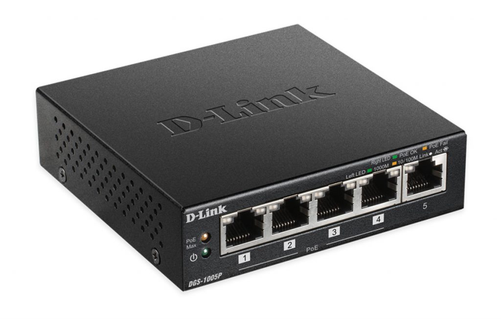 Switch D-Link 5P DGS-1005P có thể dễ dàng cài đặt và sử dụng nhanh chóng.
