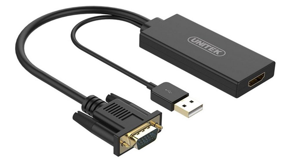 Cáp VGA K + USB -> HDMI L Unitek Y-8711 thiết kế đẹp mắt chắc chắn phù hợp với công việc