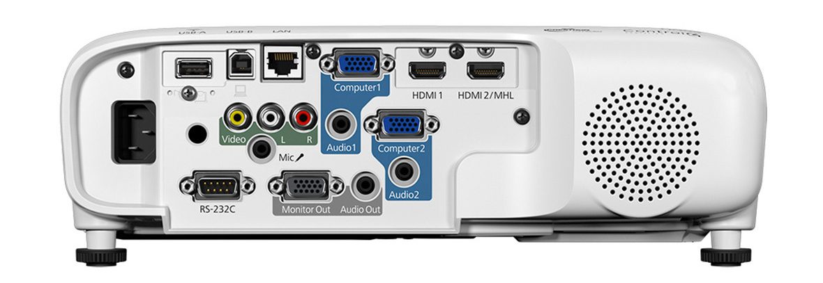 Máy chiếu Epson EB-2042 trang bị nhiều cổng kết nối dễ dàng kết nối