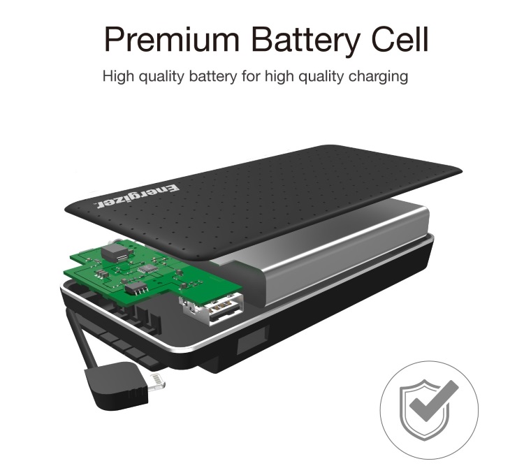 Giới thiệu Pin sạc dự phòng Energizer 10.000mAh, 3.7V Li-Polymer - XP10002ABK (Đen)