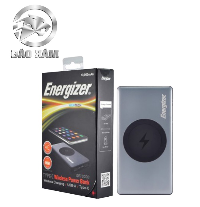Pin sạc dự phòng Energizer&nbsp;QE10000GY 10.000mAh 3.7V Li-Polymer (Xám)