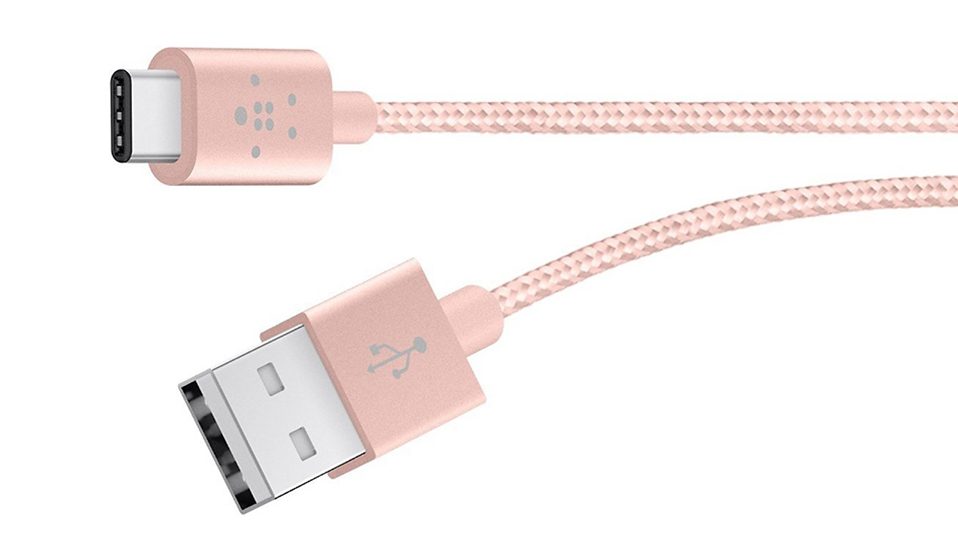 Cáp sạc USB Type C cho Samsung Belkin F2CU060bt04 1.2m (Vàng hồng) -2
