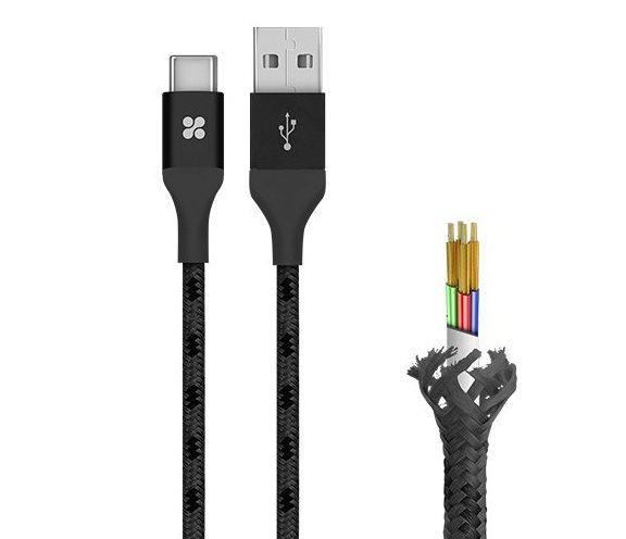 Cáp sạc USB Type C cho Samsung Promate Unlink-CAM 1.2m (Vàng)  -3