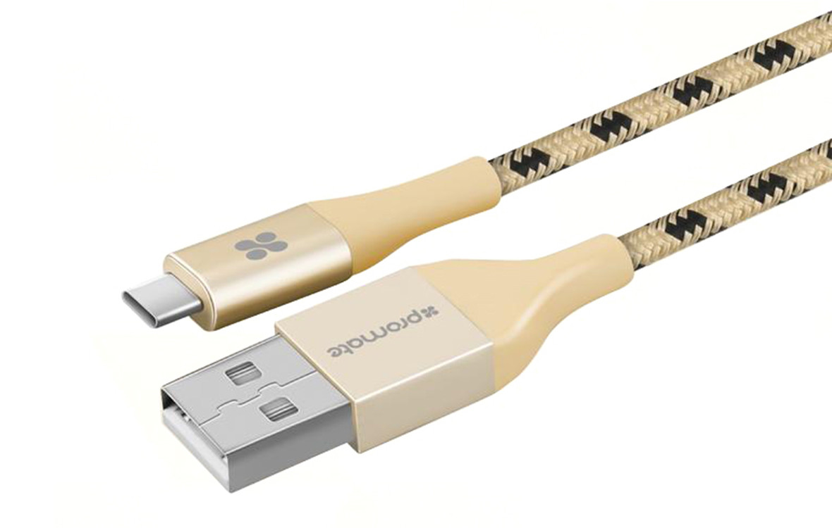 Cáp sạc USB Type C cho Samsung Promate Unlink-CAM 1.2m (Vàng) -2