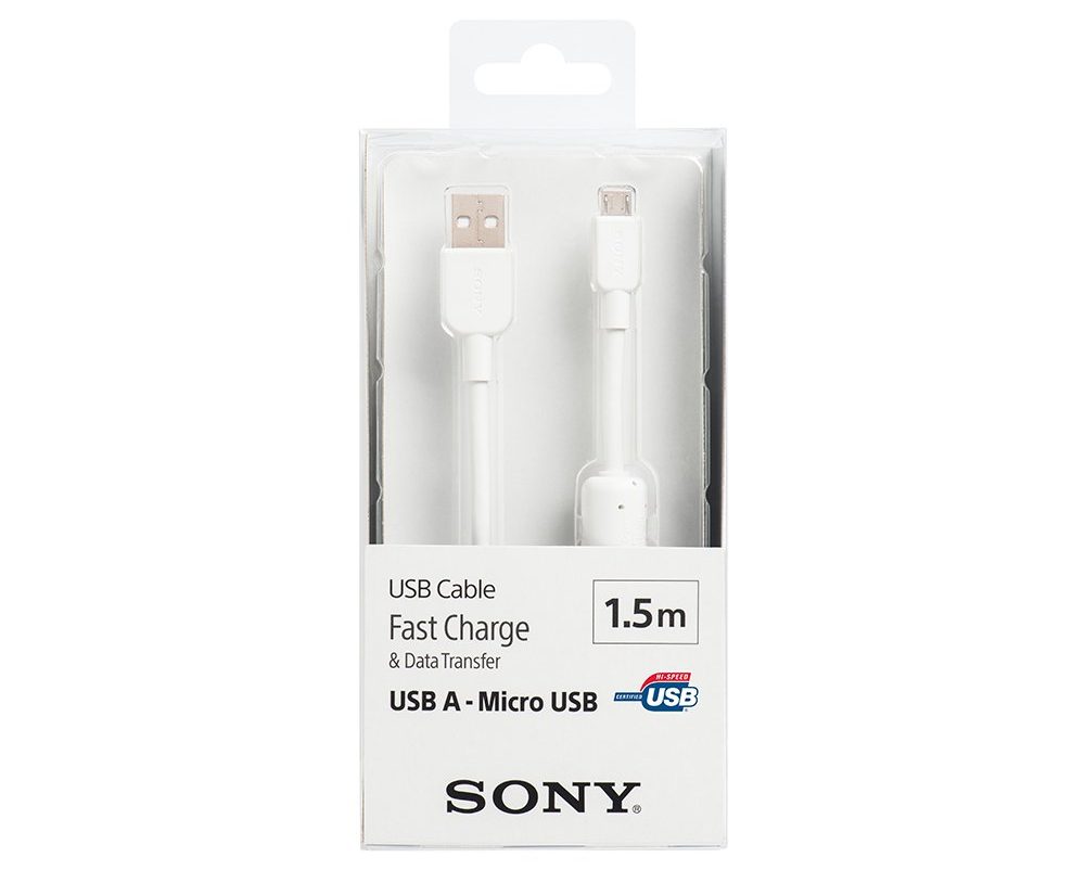 Cáp sạc Micro USB Sony CP-AB150 BC WW 1.5m (Trắng)_1