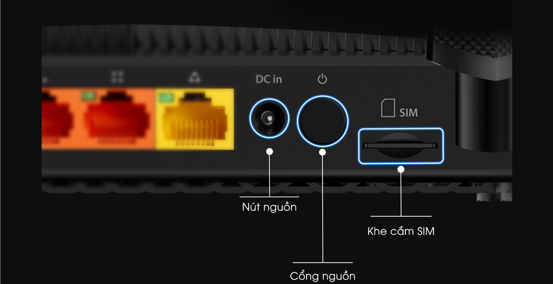 Router Bộ định tuyến 4G-LTE Totolink LR1200-cổng