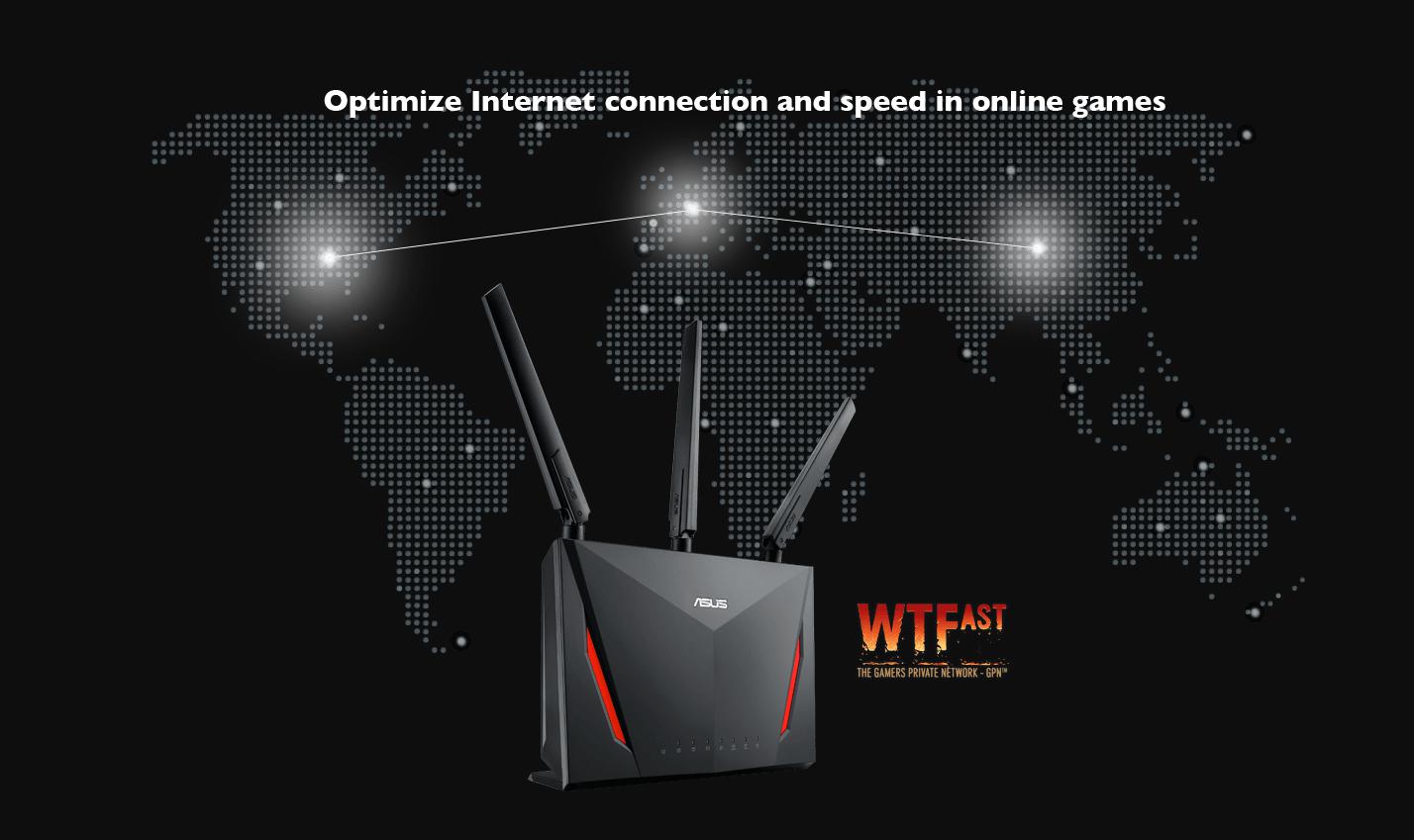 Router Wifi Mesh ASUS AC2900 RT-AC86U Gaming (2PK)-gia tốc
