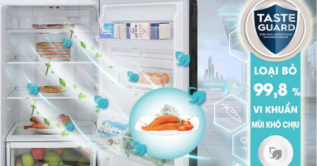 Tủ lạnh Electrolux Inverter 363 lít EME3700H-H sử dụng công nghệ Taste Guard giúp kháng khuẩn hiệu quả dòng tủ lạnh Electrolux
