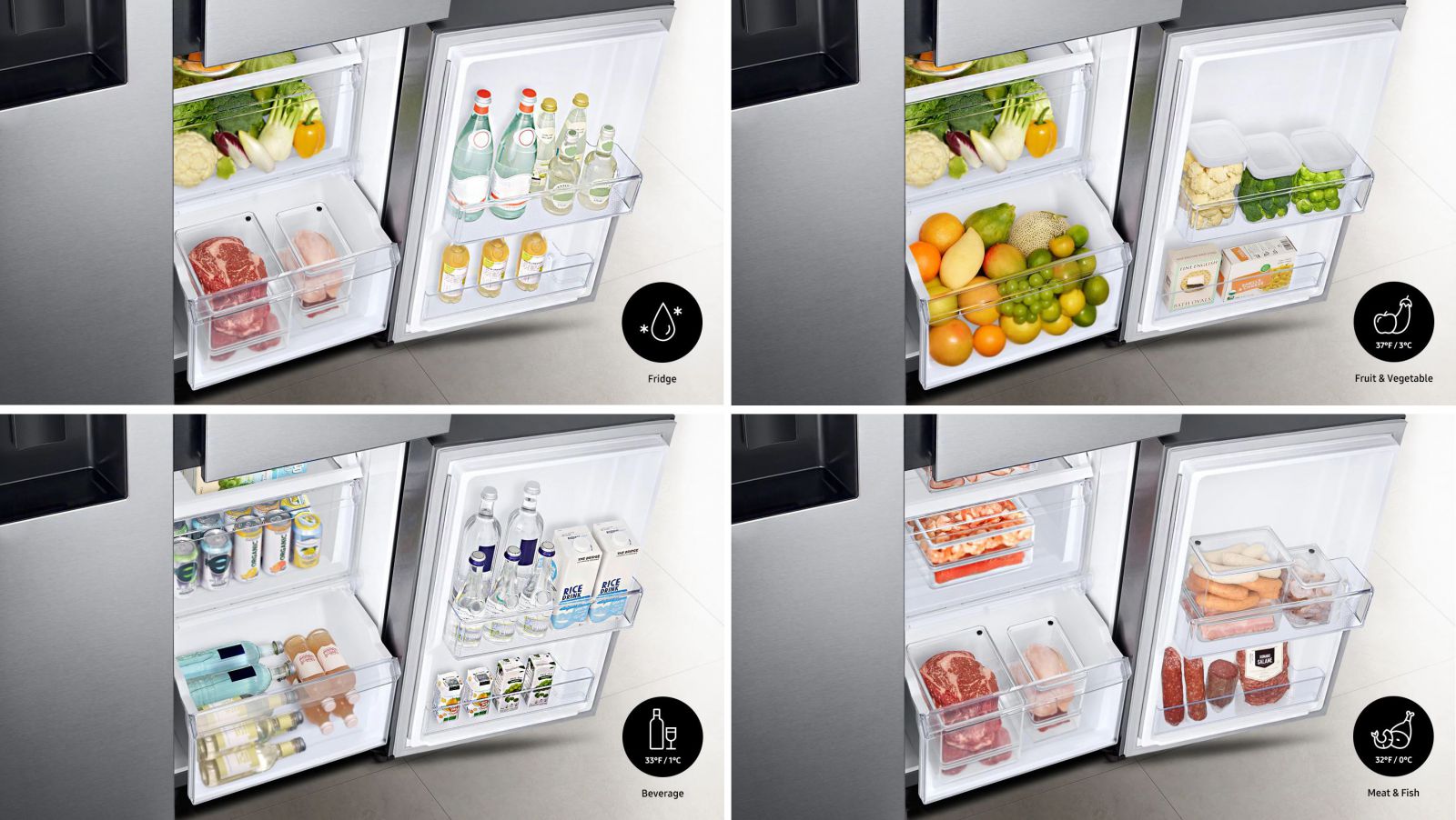 Tủ lạnh Samsung Inverter 650 lít RS65R5691B4/SV