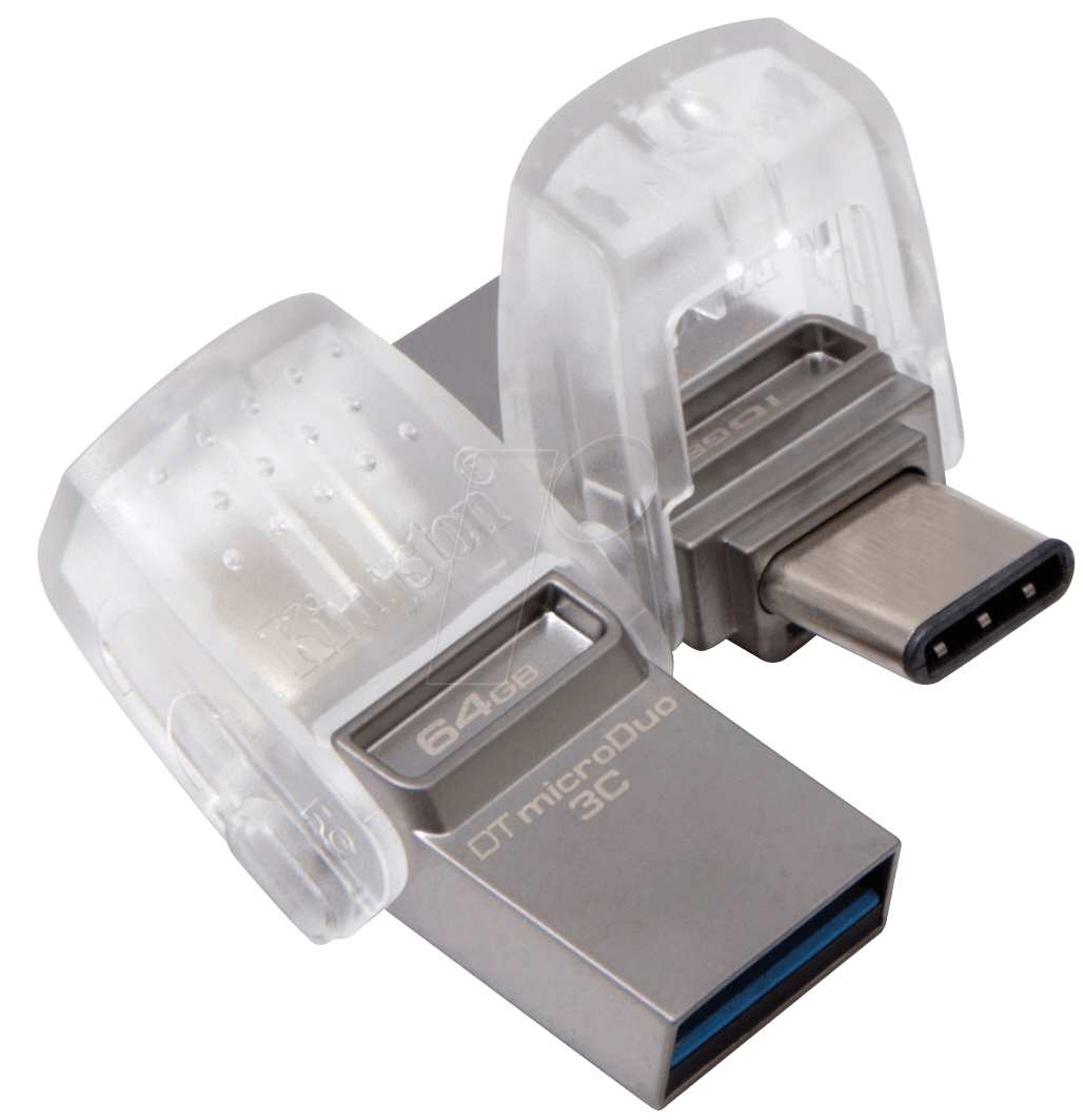 USB Kington 64GB MicroDuo USB 3.0 + USB Type-C - DTDUO3C-3
