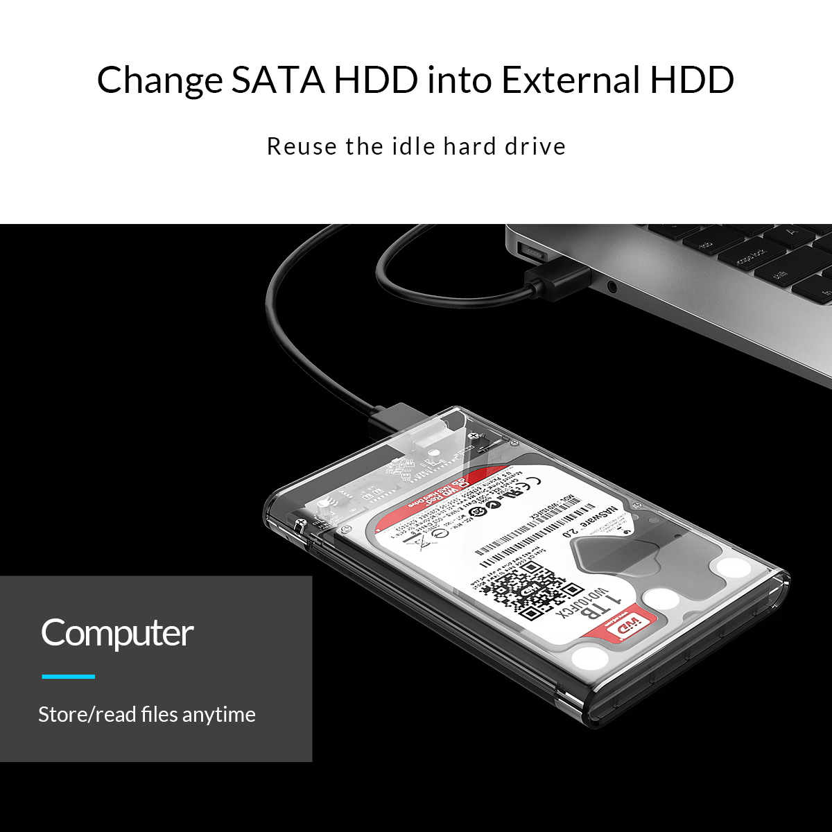 Box ổ cứng 2.5'' Orico 2139C3-G2-CR SSD HDD Sata 3 USB 3.1 Gen2 Type-C-2