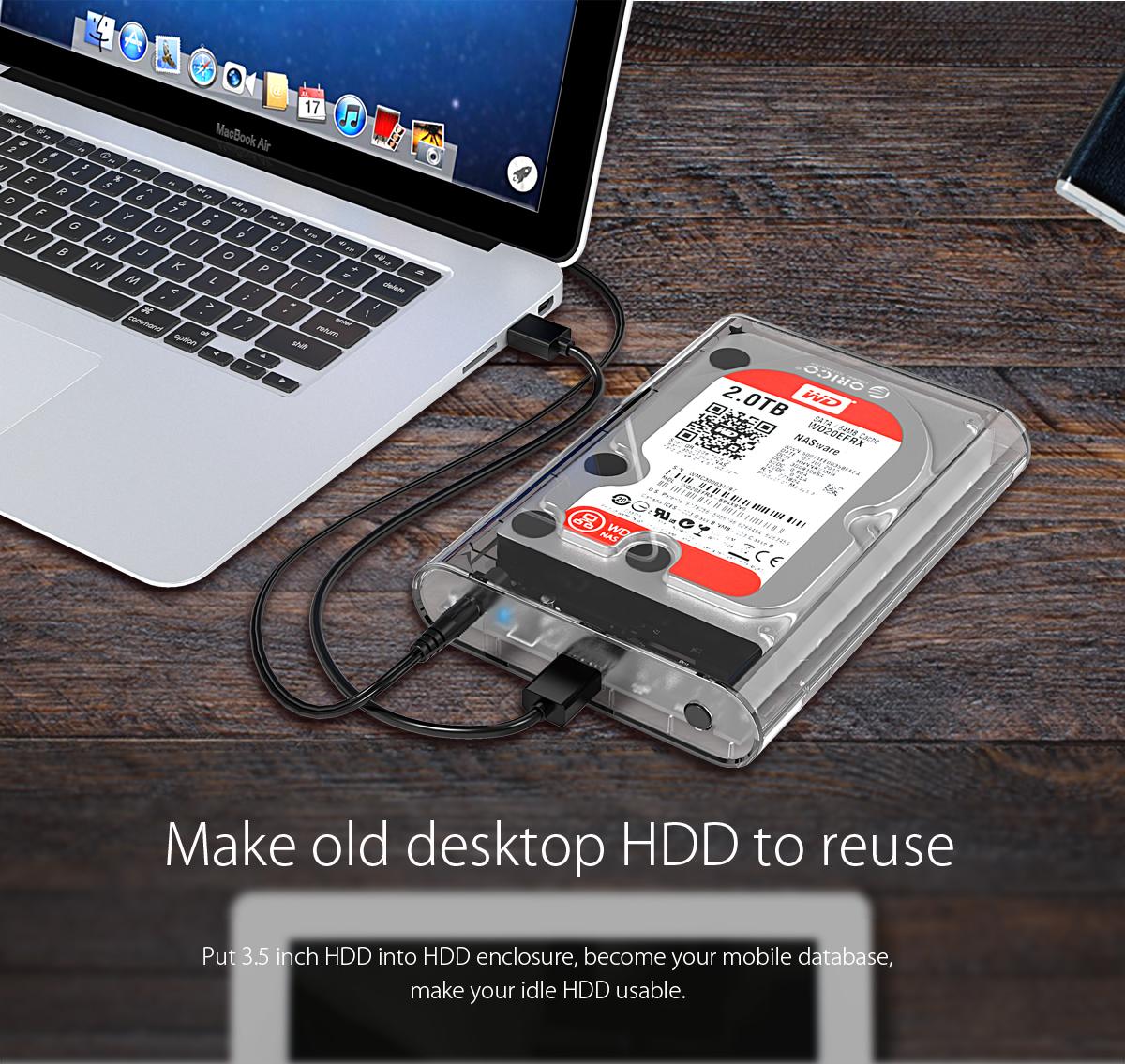 Box ổ cứng 3.5'' Orico 3139U3 SSD HDD Sata 3 USB 3.0-8