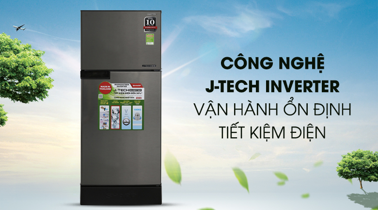Tủ lạnh Sharp Inverter 271 lít SJ-X251E-SL