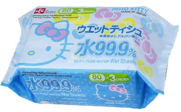 Giấy ướt LEC nước tinh khiết 99,9% Hello Kitty SS232