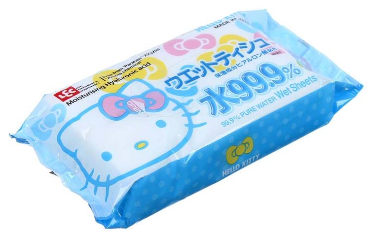 Giấy ướt LEC nước tinh khiết 99,9% Hello Kitty SS237