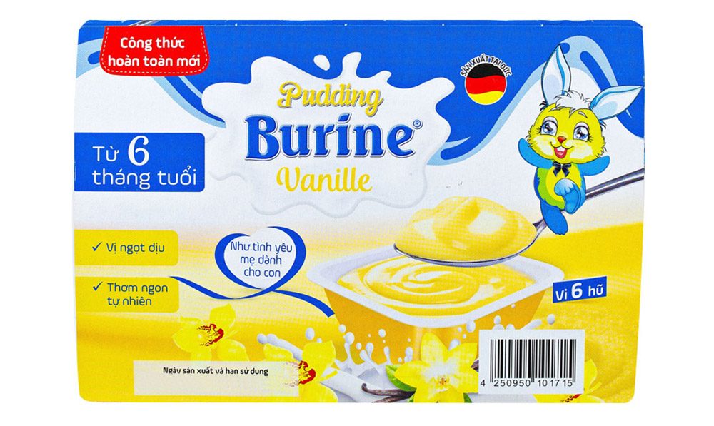 Pudding Burine vị Vani (vỉ 6 hũ x50g)