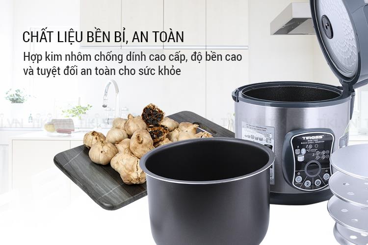 Máy làm tỏi Đen Tiross, 90W (hai màu đỏ và bạc) TS908 -2