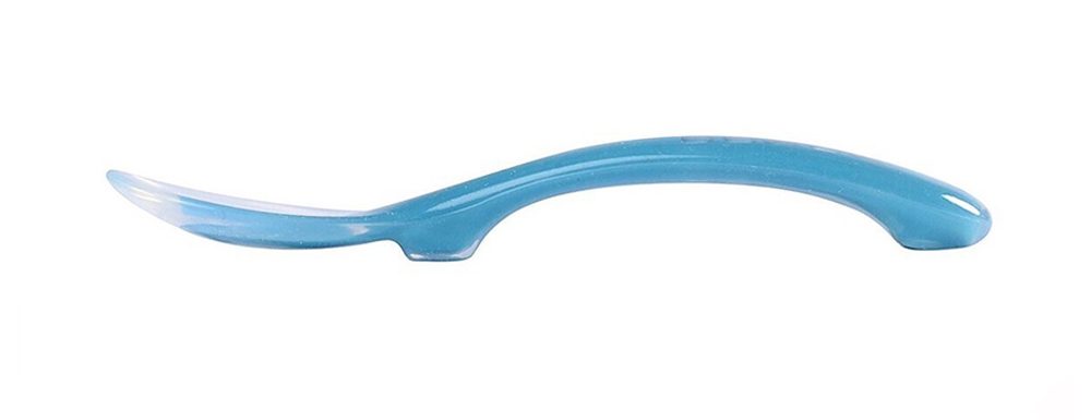 Thìa cầu vồng silicone Béaba xanh blue - 2