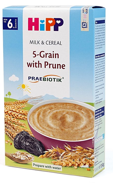 Bột sữa dinh dưỡng HiPP bổ sung Praebiotik - Ngũ cốc tổng hợp, mận tây 250g