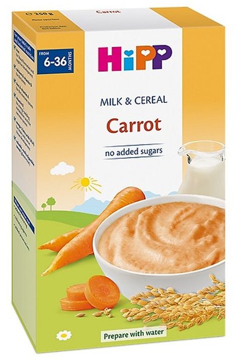 Bột sữa và ngũ cốc rau củ Dinh Dưỡng HiPP - Cà rốt 250g