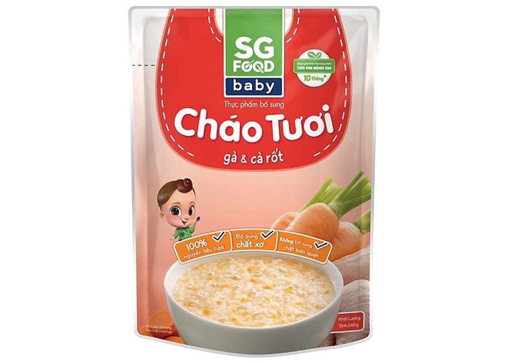 Cháo tươi Baby Sài Gòn Food Gà & Cà rốt 240g