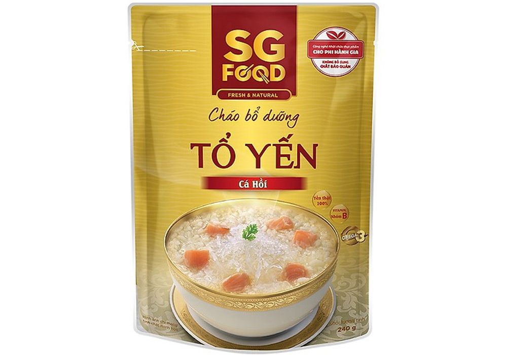 Cháo bổ dưỡng Sài Gòn Food Tổ yến Cá hồi 240g