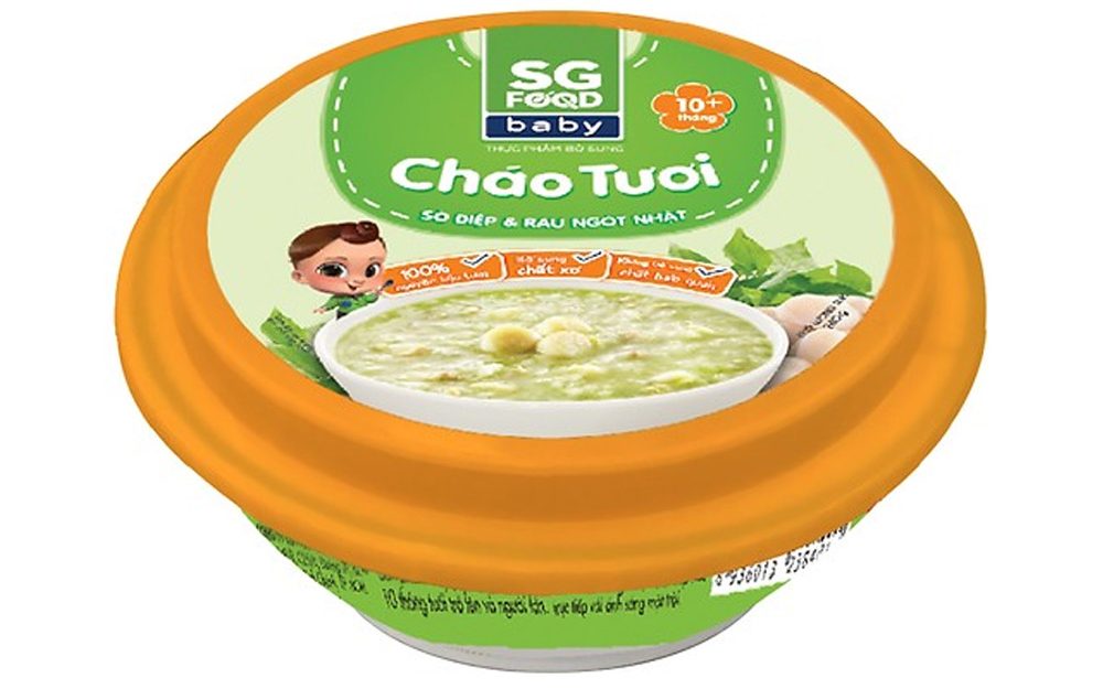 Cháo tươi Baby Sài Gòn Food Sò điệp & Rau ngót Nhật 240g