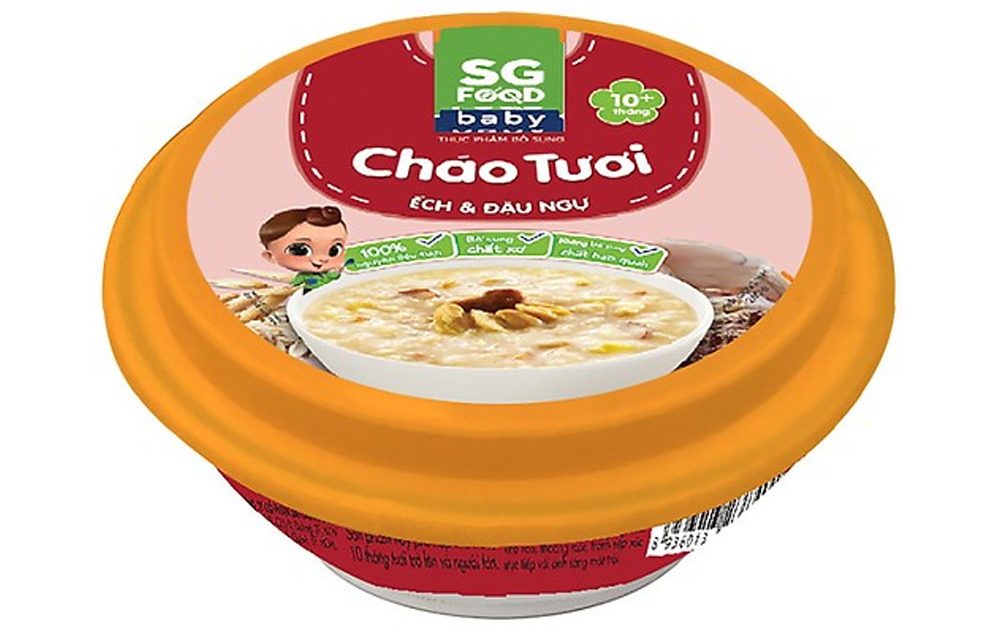 Cháo tươi Baby Sài Gòn Food Ếch & Đậu ngự 240g