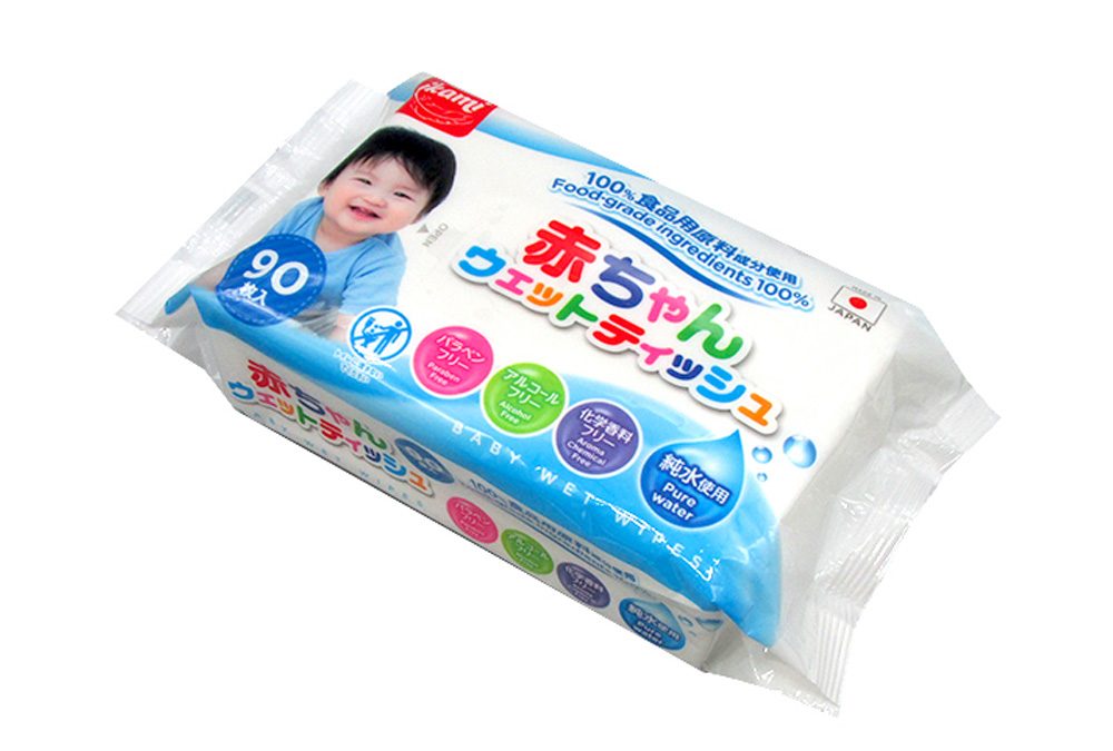 Combo 2 gói Khăn ướt Nhật Ikami Không mùi 100% nguyên liệu thực phẩm (Xanh)