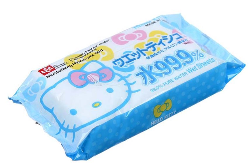 Combo 3 gói LEC - Giấy ướt nước tinh khiết 99,9% Hello Kitty SS237