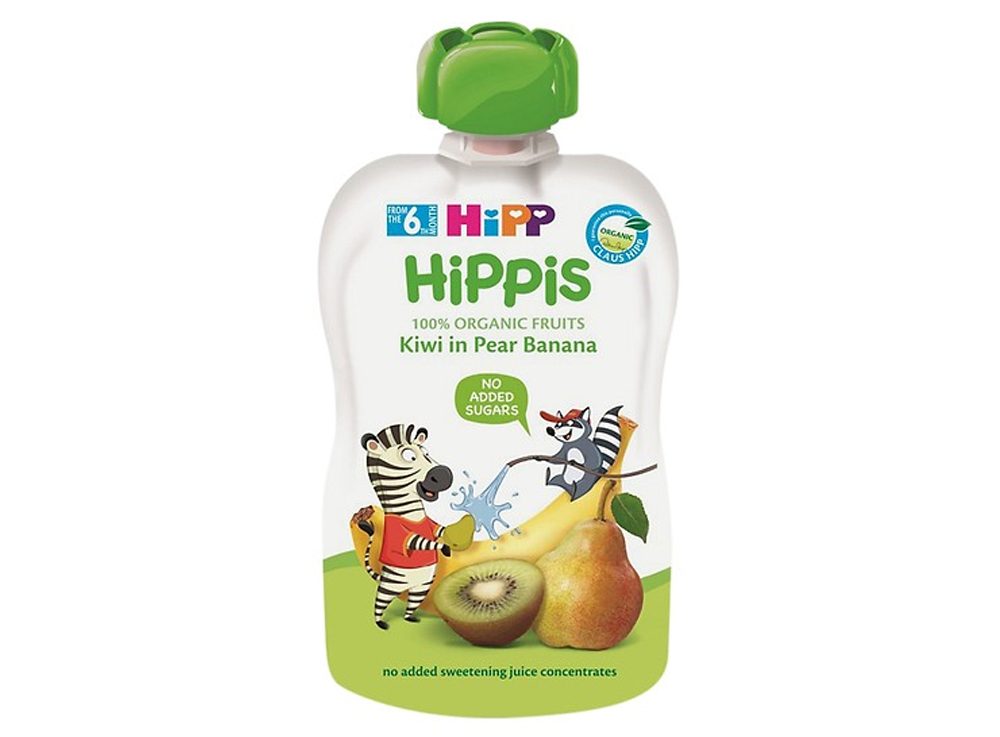 Dinh dưỡng 100% trái cây nghiền hữu cơ HiPPiS Organic (Kiwi, Lê, Chuối)_1