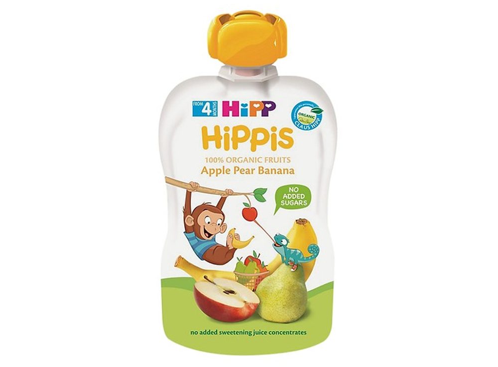 Dinh dưỡng 100% trái cây nghiền hữu cơ HiPPiS Organic (Táo, Lê, Chuối)_1
