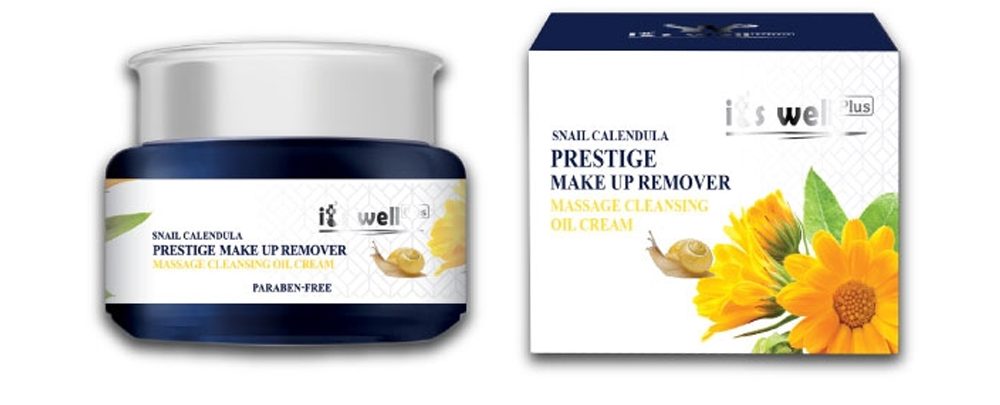 Kem tẩy trang mát xa dưỡng sáng da từ Ốc sên & Calendula Snail Calendula Prestige Make Up Remover Massage Cleansing Oil Cream 100ml_1