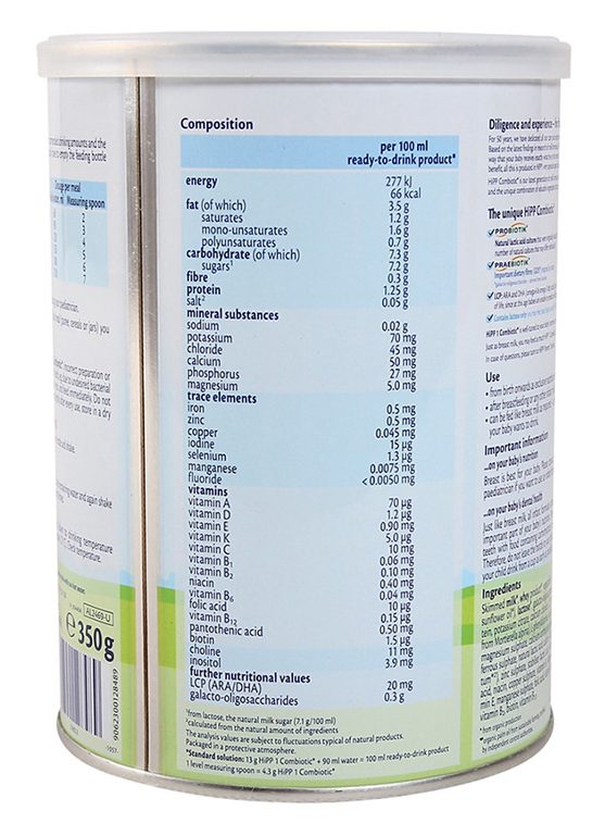 Sữa bột dinh dưỡng HiPP 1 Combiotic Organic 350g