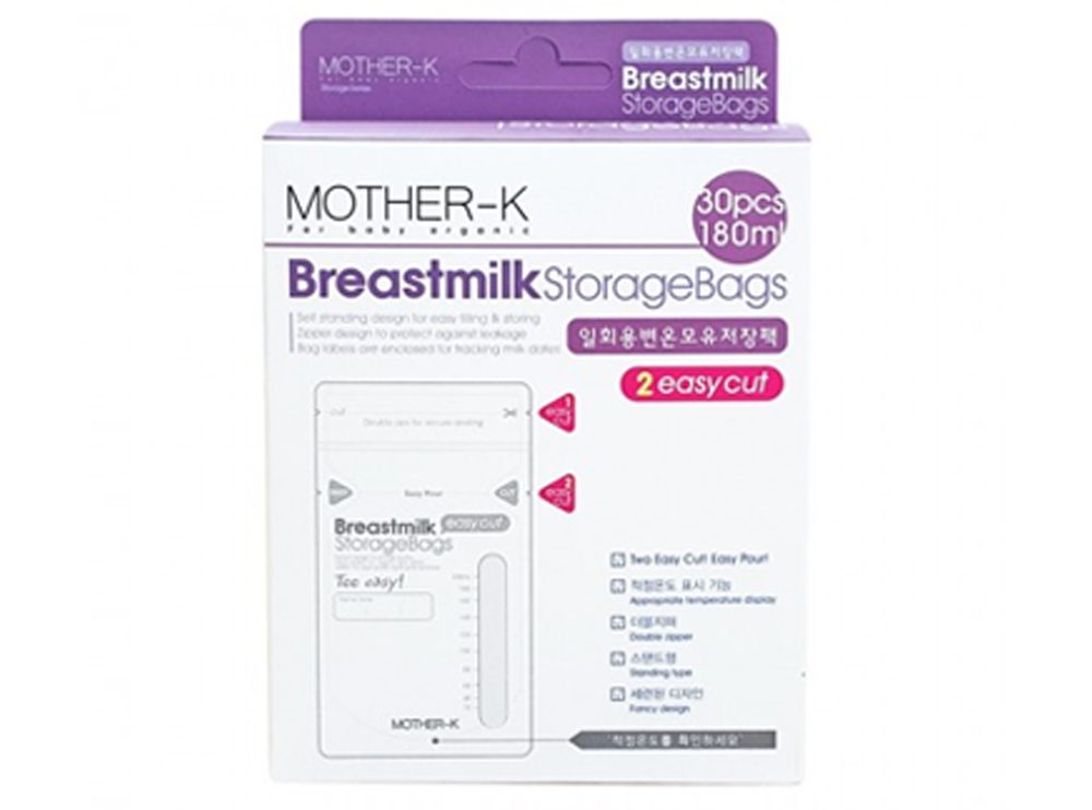 Túi trữ sữa cảm ứng nhiệt miệng cắt Mother-K (30c)